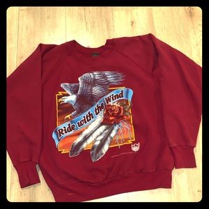 VINTAGE “RIDE WITH THE WIND” SWEATSHIRT